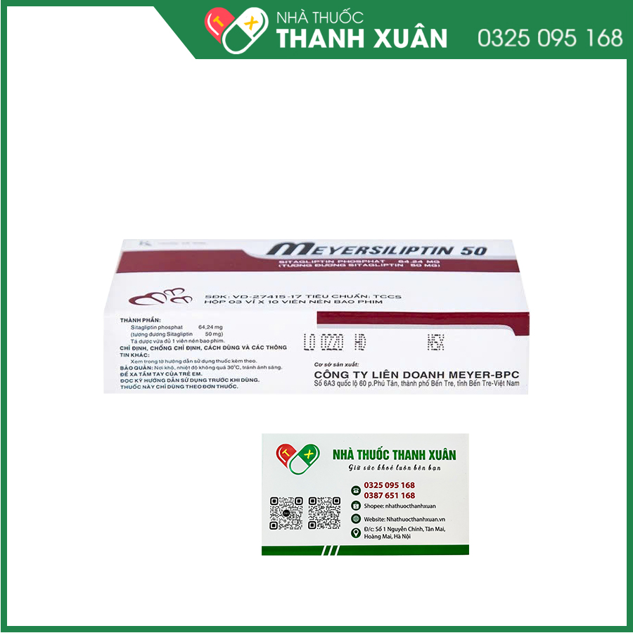 Meyersiliptin 50 thuốc điều trị đái tháo đường tuýp 2